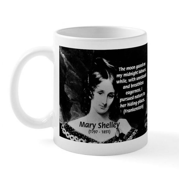 CafePress - Mary Shelley Frankenstein Mug - 11 oz Ceramic Mug - Novelty Coffee Tea Cup