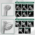 thumbnail image 4 of Akicon High Pressure Rain Shower Head with Handheld Spray Combo, Dual Shower Head with Height & Angle Adjustable Design, 6 Spray Settings Handheld Shower Head, Bathroom Shower System, 4 of 6