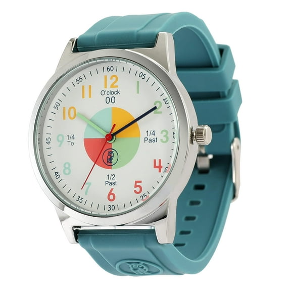 OWLCONIC Teal Green Kids Watch - Analog Time Teaching for Kids Learning Time, Gift Watches.