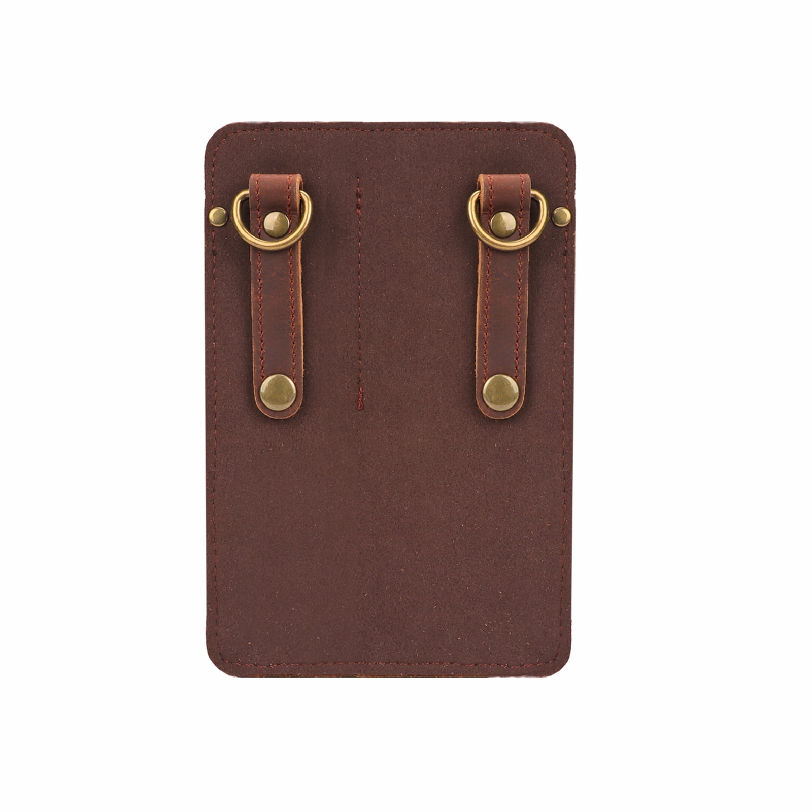 TOURBON Leather Garden Tool Belt Pouch Tool Waist Bag Cell Phone Pocket with Shoulder Strap Brown