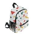 thumbnail image 2 of FORMRS School Backpack with Front Zippered Pocket 12" Student Travel Daypack, Retro Shapes, 2 of 6