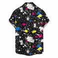 thumbnail image 3 of Eltusu Men's Hawaiian Shirts, Relaxed Fit Short Sleeve Lapel Collar Button Down Summer Beach Shirts Multicolor Size XL, 3 of 4