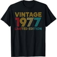 thumbnail image 2 of 45 Years Old Vintage 1977 Limited Edition 45th Birthday T-Shirt, 2 of 3