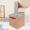 thumbnail image 5 of REGALWOVEN Fabric Storage Bin with Handles for Shelves Closet, 3 Pack Collapsible Storage Basket for Organizing Clothes Dark Khaki 11*11*11in, 5 of 6