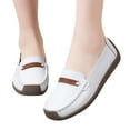 thumbnail image 3 of Sngxgn Women's Ballet Flats Walking Flats Slip On Work Shoes Flats Shoes for Woman Soft Lightweight(White,40), 3 of 7