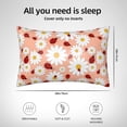thumbnail image 4 of KLL Daisy and Ladybug Pattern Silk Pillowcase for Hair and Skin Standard Size 20"X 30" Soft Breathable Pillow Covers for Sleeping, 4 of 7