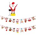 thumbnail image 5 of Guirnalda de fiesta navideña con adornos colgantes, banderines de papel para Año Nuevo, Papá Noel, muñeco de nieve, decoración para árbol de Navidad, 5 of 5