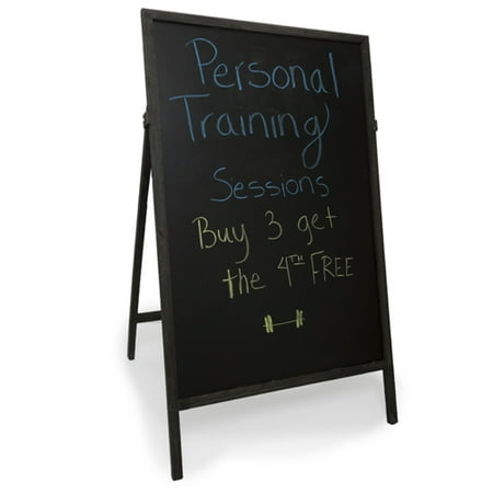 wooden chalkboard display easel 38in walmart com online chalkboards