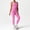 Pink(Tank Top + Leggings), variant on Womens 2 Piece Workout Sets Seamless Color Block Sports Bra Scrunch Butt Lifting High Waist Leggings Gym Set