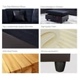 thumbnail image 2 of PonLiving Furniture Courney 103.5" Wide Right Hand Facing Microfiber with Faux Leather Sofa Set With Ottoman Courney 103.5" Wide Right Hand Facing Microfiber with Faux Leather Sofa Set With Ottoman, 2 of 4