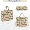 thumbnail image 6 of FORMRS Womens Corduroy Tote Bag Crossbody Shoulder Purse Handbag with Detachable Strap, Pink Palm Trees, 6 of 7