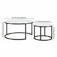 thumbnail image 2 of Evelyn&Zoe Watson Round Nested Coffee Table with Faux Marble Top in Blackened Bronze, 2 of 6