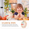 thumbnail image 3 of OULII 1Pack Wooden Round Clock Toy for Children Learning Time with Educational Function 11.8x5.9in, 3 of 8