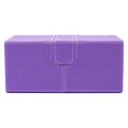 thumbnail image 4 of 3 en 1 caja de cubierta de comercial para almacenamiento de 200 s 7,95x4,53x3,54 pulgadas Premium profesional multifunción protección de costura hecha a mano Púrpura Hugo Estuche de baraja de cartas coleccionables, 4 of 5
