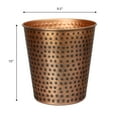 thumbnail image 7 of happimess Axel Modern Minimalist Hammered Steel 2 Gal Waste Bin, Antique Copper (Set of 2), HPM1110B-SET2, 7 of 7