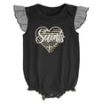 thumbnail image 2 of Girls Newborn & Infant Black/Heathered Gray New Orleans Saints All The Love Bodysuit Bib & Booties Set, 2 of 5