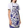 thumbnail image 4 of Fuzoiu Blue And White Porcelain Pattern Print Kitchen Cooking Aprons,Kitchen Cooking BBQ Aprons,Chef Apron with 2 Pockets for Men Women,Art Aprons for Painting Pottery Ceramics, 4 of 7