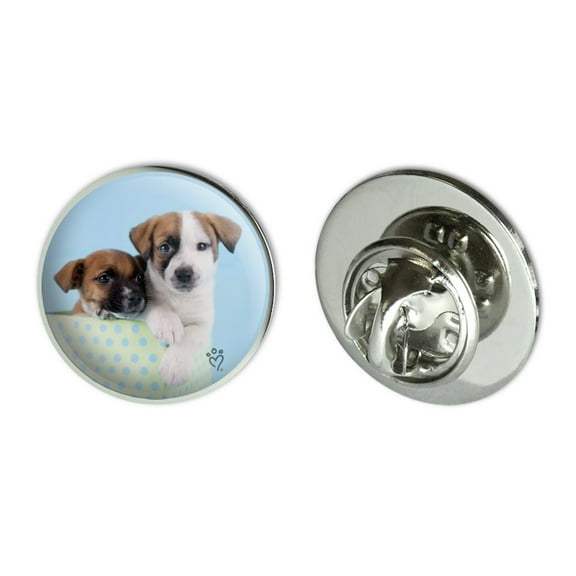 Jack Russell Terrier Puppies Dogs Gift Box Metal 0.75" Lapel Hat Pin Tie Tack Pinback