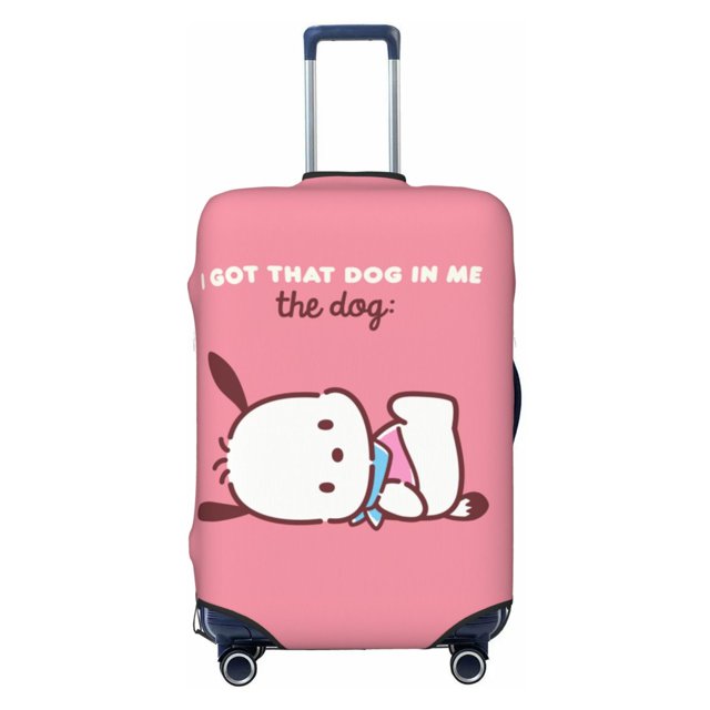 Cute Anime Cartoon Pochacco Travel Suitcase Protective Cover Trunk Case Washable Elastic Luggage Cover Fits X-Large Suitcase Protector Baggage With Concealed Zipper Gifts