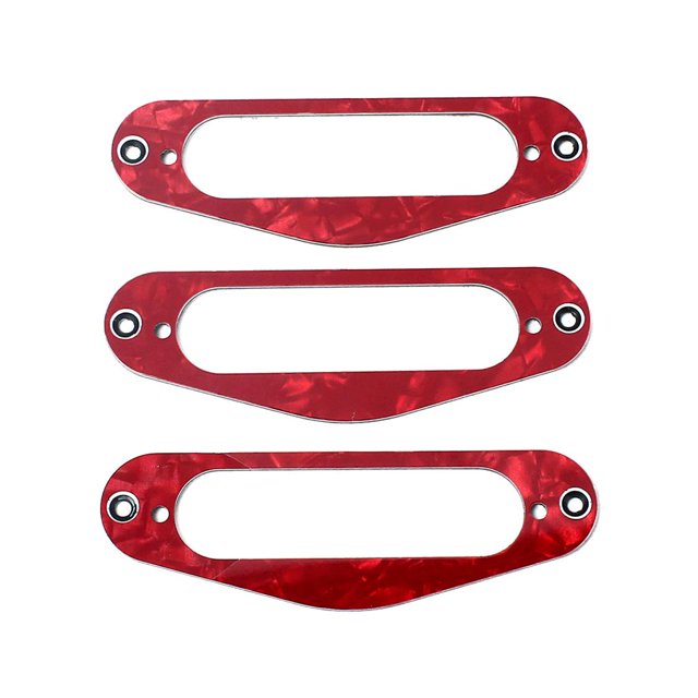 Envolvente de pastilla de bobina simple de metal para partes de guitarra rojo CUTICAT Anillo envolvente de recolección