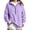 Purple, variant on Ozmmyan Womens Half Zip Sweatshirt for Womens Stand Collar Long Sleeve Oversized Pullover Casual Solid Color Winter Top
