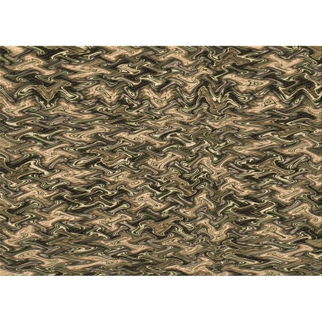 Ahgly Company Tapis d'Aire Rectangulaire Transitionnel Brun Chocolat pour Intérieur, Lavable à la Machine, 7 Pieds x 9 Pieds