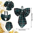 thumbnail image 7 of 1PC Wreath Bow Front Door Hanger Large Plaid Check Bow Christmas Wreath Accessories Xmas Thanksgiving Fall Party Yard Doorway Indoor Outdoor Wall Decoration, 7 of 7