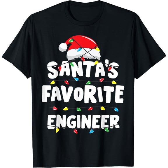 Playful Comfort Tee - Engineer Christmas Santa's Favorite Funny Gift Xmas T-Shirt