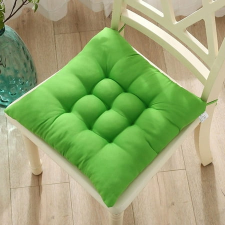 

Nhthy All-Season Cotton Linen Chair Cushion Breathable Office Chair Seat Pad Soft Supportive Dining Room Cushion Machine Washable Student Chair Pad. Green