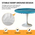 thumbnail image 6 of Blue Gold Wave Elastic Fitted Round Table Cover Abstract Art Waterproof Outdoor Tablecloth for Holiday Party, Picnic, Patio & Dining Fits Tables Up to 55"-60", 6 of 8