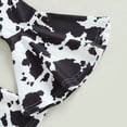 thumbnail image 5 of Newborn Baby Girl Clothes Letter Printed Short Sleeved Romper + Cow Pattern Printed leggings + Headband 3 PCS Outfits Set, 5 of 5