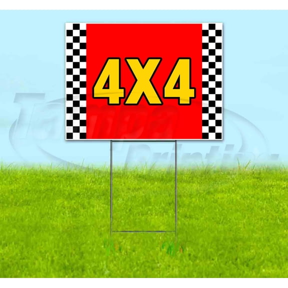 4X4 (18" x 24") Yard Sign, Includes Metal Step Stake
