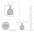 thumbnail image 4 of Dazzlingrock Collection IGI Certified Round Lab Grown White Diamond Cushion Shaped Halo Pendant for Her with 18 inch Silver Chain 1.15 ctw, Center (1.00 ct) & Side (0.15 ct) in 14K Solid Yellow Gold, 4 of 5