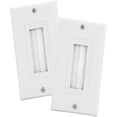 thumbnail image 3 of iMBAPrice One Gang Cable Wall Plate, Plastic Material Brush Bristles, Home Theater 4 inches - White, 3 of 6