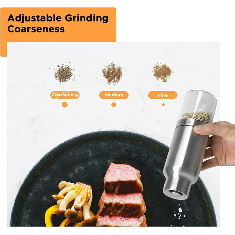 Happyline Gravity Electric Salt and Pepper Grinder Set - Automatic