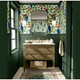 thumbnail image 2 of S4sassy Removable Nature-inspired Waterproof Wall Wrap, Textured Finish Wallcover, Bird & Cherry Branch Contact Paper for Walls,Dresser, Self Adhesive Vinyl Wallpaper Roll- Green (25"x240"), 2 of 9