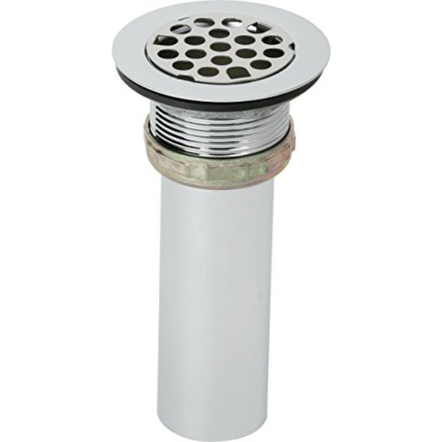 Elkay LK8 2" Drain Fitting with Type 304 Stainless Steel Body, Grid Strainer, and Tailpiece