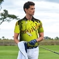 thumbnail image 4 of Daiia Ball Pattern Men’s Polo Shirts,Solid Deck Shirt,Classic Fit, Breathable Cotton Polo for Casual and Sport Wear-Large, 4 of 7
