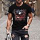 thumbnail image 1 of Tops para hombre, blusas y camisas de manga corta con cuello redondo para hombre, jersey informal de moda con estampado de cuello redondo para hombre, pantalones cortos deportivos para fitness, blusa, 1 of 5