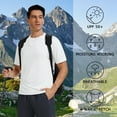 thumbnail image 4 of Men’s UPF 50+ Sun Protection Short Sleeve Shirt Moisture Wicking Tee Running Hiking Outdoor Activities Lightweight Breathable, 4 of 6