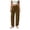 Brown, variant on Women's Wide Leg Ankle Pants Drawstring High Waist Side Pocket Split Hem Relaxed Fit Casual Daily Loungewear Trousers