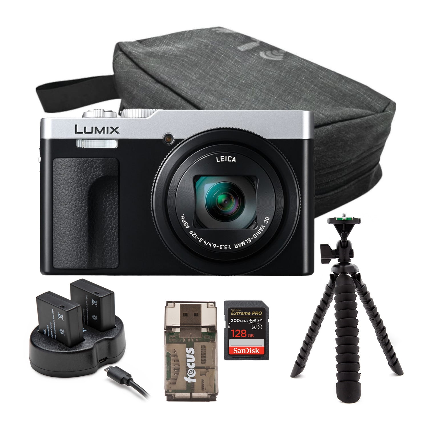 Panasonic FA 20380J 3個セット Panasonic LUMIX FZ80D Point & Shoot Digital Camera, Bundle with