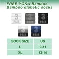 thumbnail image 3 of FREEYOKA Men Diabetic Socks 12-14 Extra Wide Seamless Non Binding Loose Fit Top Socks , 3 Pairs,,GREY, 3 of 6