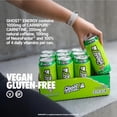 thumbnail image 6 of (6 pack) GHOST® ENERGY Zero Sugar Energy Drink, WARHEADS Sour Green Apple, 200mg Natural Caffeine, 16 fl oz Can, 6 of 15