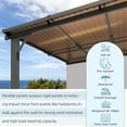 thumbnail image 7 of AECOJOY 10' x 14' Wall-Mounted Hardtop Gazebo Outdoor Aluminum Pergola with Adjustable Height ​for Garden, Patio, Backyard-​Gray, 7 of 7