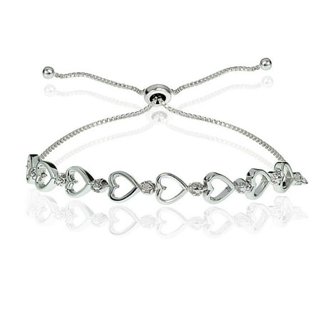 Diamond Accent Sterling Silver Adjustable