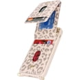 thumbnail image 5 of iPhone 12 Mini Case with Card Holder for Women, iPhone 12 Mini Phone Case Wallet with Strap Credit Card Slots Crossbody with Kickstand Zipper Case - Rice Leopard, 5 of 14