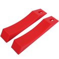 thumbnail image 3 of Un par de almohadillas de protección para mancuernas con barra de entrenamiento de levantamiento de pesas de silicona de alta calidad rojas, 3 of 8
