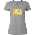 thumbnail image 3 of Inktastic Space Outerspace Moon and Astronaut Women's T-Shirt, 3 of 5