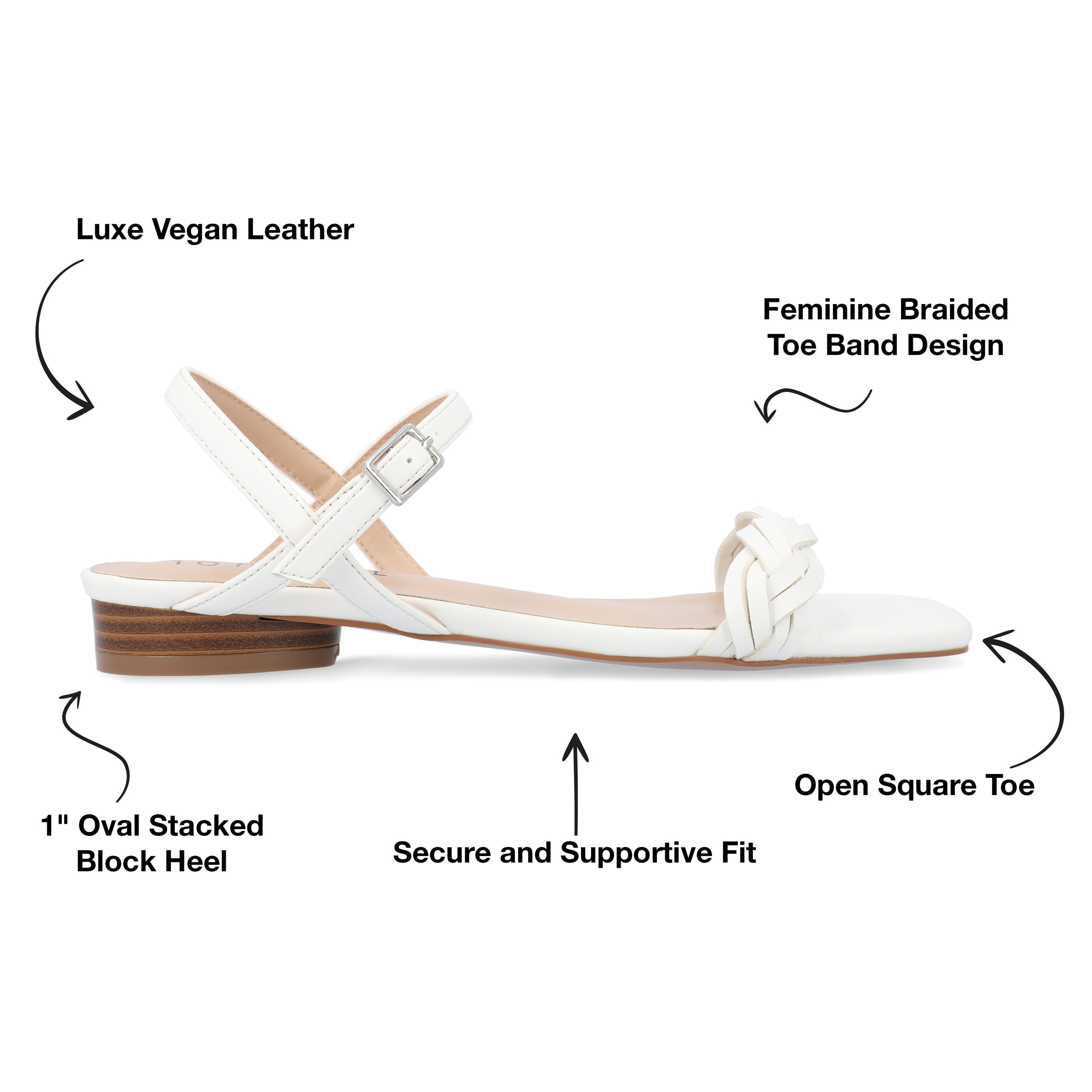 Journee Collection Womens Verity Ankle Strap Low Block Heel Sandals